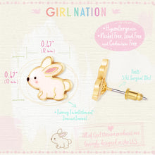 Glitter Rabbit Stud Earrings