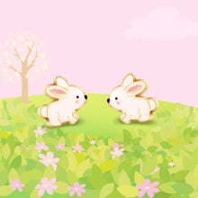 Glitter Rabbit Stud Earrings