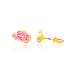Western Cowgirl Hat Stud Earrings