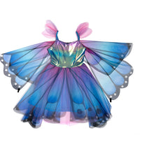 Butterfly Twirl Dress with Wings in Blue Purple