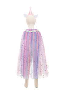 Rainbow Unicorn Cape & Headband in 4-6yrs