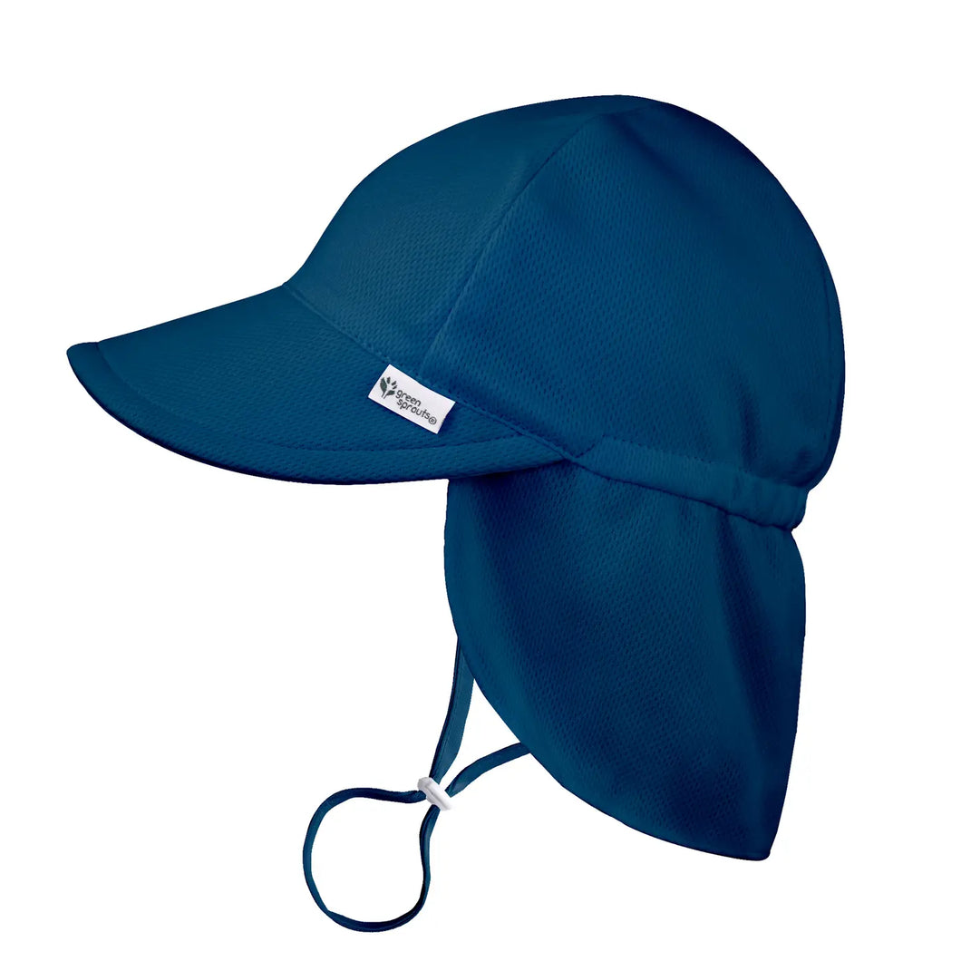 Upf 50+ Breathable Eco Flap Hat in Navy