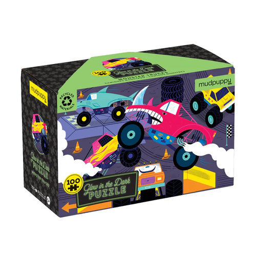 Monster Trucks 100 Piece Glow in the Dark Puzzle - 100 pc