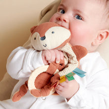 Fox Bitzy Crinkle with Silicone Teether Toy