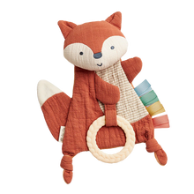 Fox Bitzy Crinkle with Silicone Teether Toy