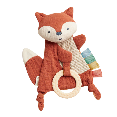 Fox Bitzy Crinkle with Silicone Teether Toy