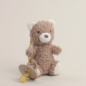 Bitzy Pal Natural Rubber Pacifier & Stuffed Animal - Bear
