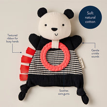 Panda Bitzy Crinkle with Silicone Teether Toy