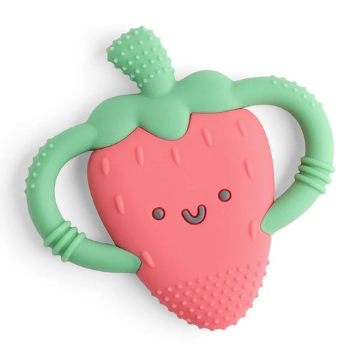 Strawberry Chew Crew Silicone Teether