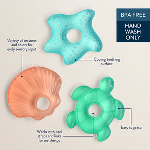 Cutie Coolers™ Seaside Water Filled Cooler Teethers (3-pack)