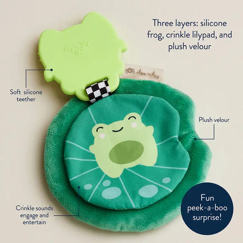Sweetie Crinkle with Frog Silicone Teether