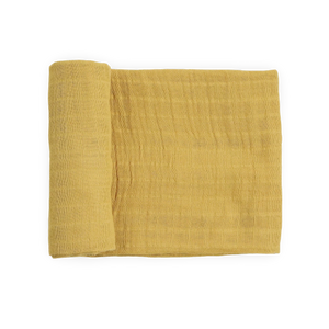 Organic Cotton Muslin Swaddle Blanket in Wheat