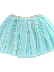 Sequin Ballerina Tutu Skirt in Aqua