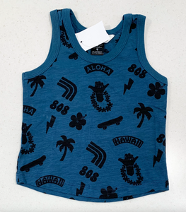1yrs, 4yrs - Anchor Tank in Graffiti Deep Blue