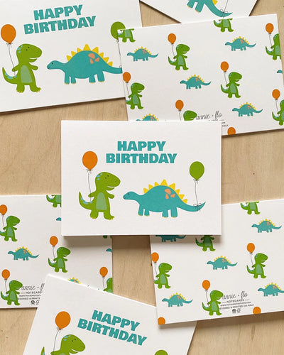 MADE IN HAWAII - Dino Birthday - Single Notecard with Envelope