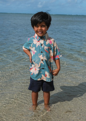 Maverick Button Up in Isle Orchid (Teal)