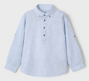 Collar Popover Shirt in Pearl