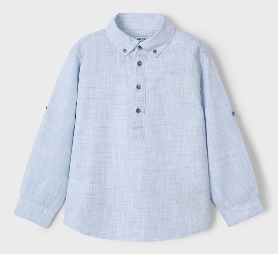 Collar Popover Shirt in Pearl
