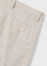 Cotton Linen Suiting Tailored Chino Pant in Sand