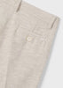 Cotton Linen Suiting Tailored Chino Pant in Sand