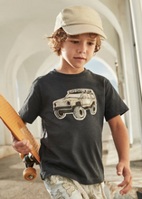Monster Truck on Washed Black Short Sleeve Tee