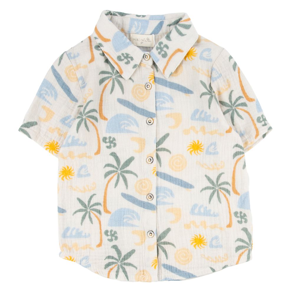 Jerry Short Sleeve Button Up Polynesia Aloha Shirt