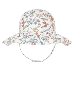 Baby Girl's Reversible Floppy Hat - Rosemary