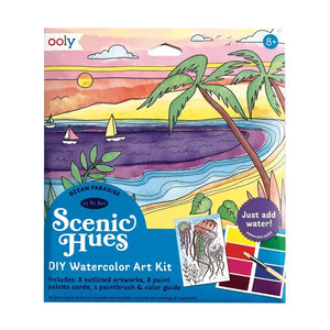 Ocean Paradise Scenic Hues D.I.Y. Watercolors Kit