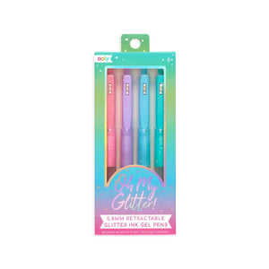 Oh My Glitter! Retractable Glitter Ink Gel Pens - Set of 4
