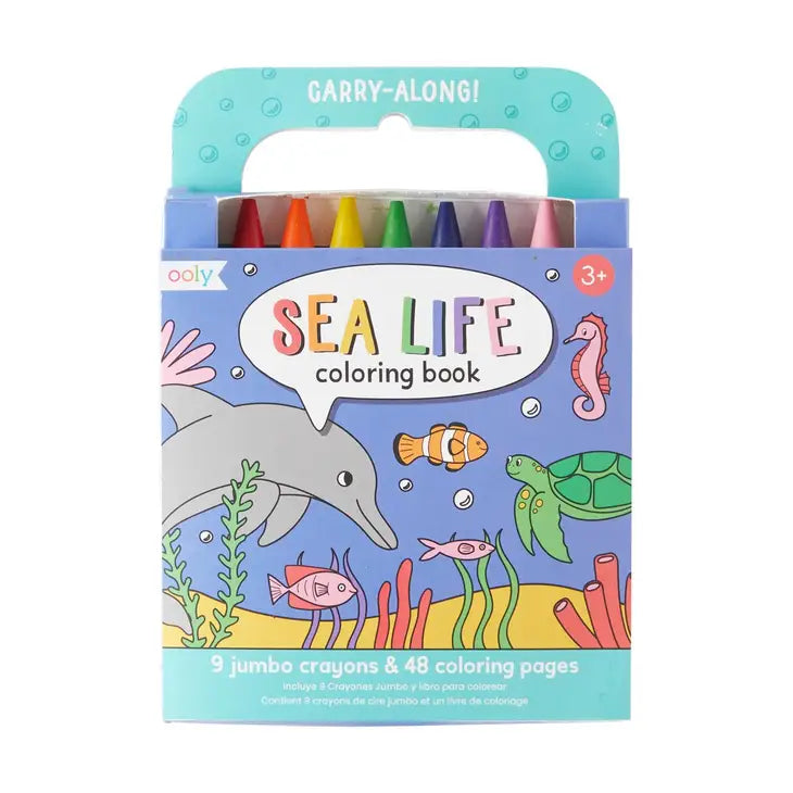 Sea Life Carry Along Crayon & Coloring Book Kit