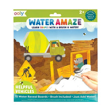 Water Amaze Water Reveal Board Helpful Vehicles 13 pc Set