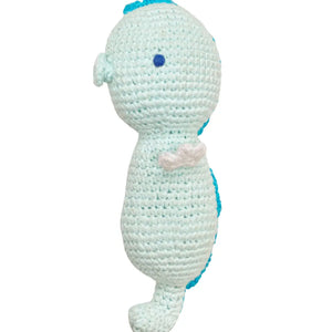 Seahorse Crochet Rattle Plushie