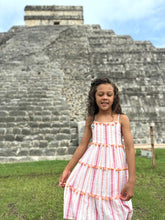 6yrs Strappy Tiered Sun Dress in Chichen Itza
