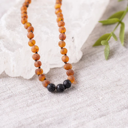 Raw Cognac Aromatherapy Authentic Certified Amber Necklace