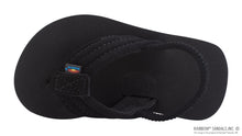 Kids Grombow - Soft Rubber Top Sole with 1" Strap in Black