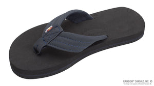 Kids Grombow - Soft Rubber Top Sole with 1" Strap Pinline in Navy