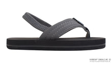 Kids Grombow - Soft Rubber Top Sole with 1" Strap in Dark Grey Pinline