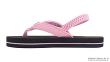 Kids Grombow - Soft Rubber Top Sole with 1/2" Narrow Strap and Pin line in Pink