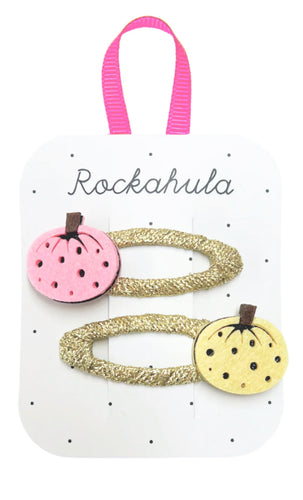 Spotty Pumpkin Clips