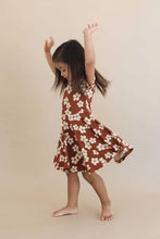 Rust Puakenikeni Short Sleeve Twirl Dress
