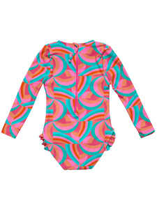 Geo Melon Sustainable Long Sleeve Surf Suit