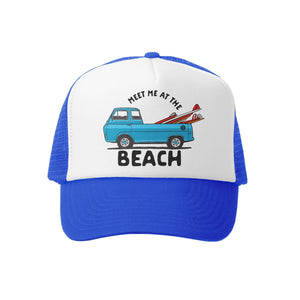 Meet Me At The Beach Royal / White Trucker Hat