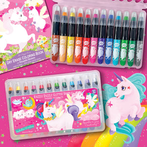 Glitter Unicorn Dry Erase Coloring Gift Set