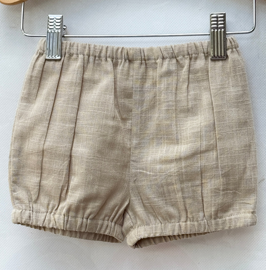9-12mos, 12-18mos Taupe Bloomer / Short