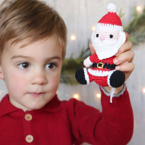 Santa Crochet Rattle 4"