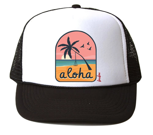 Aloha Swing Black Trucker Hat