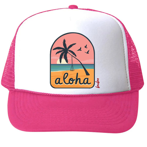 Aloha Swing Hot Pink Trucker Hat