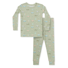 Long Sleeve Pajama Set in Vintage Surf Cars