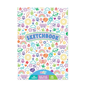 Blank Sketchbook - Colorful Doodles (5.8" X 8.3")(60 pgs)