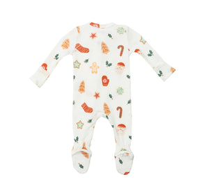 0-3mos, 3-6mos, 6-9mos, 9-12mos - Cookies Thermal Zipper Footie